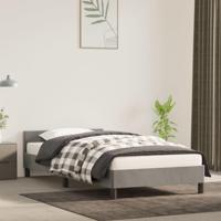Bedframe zonder matras 90x190 cm fluweel lichtgrijs - thumbnail
