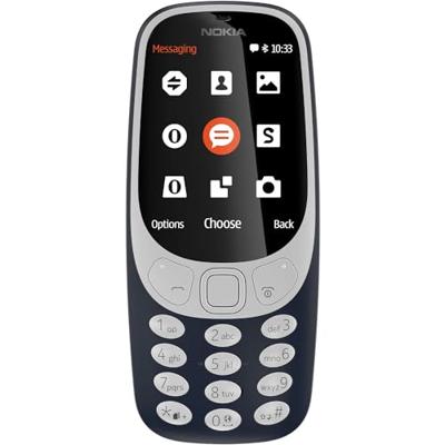 Nokia 3310 2G mobiele telefoon (2,4 inch kleurendisplay, 2MP camera, Bluetooth, radio, MP3-speler, dual sim) donkerblauw