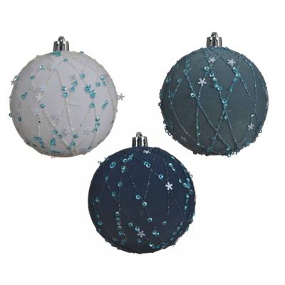 Kerstbal plc fluweel d8 cm a3 Decoris - Decoris