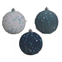Kerstbal plc fluweel d8 cm a3 Decoris - Decoris - thumbnail