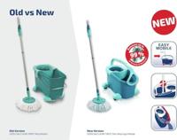 Leifheit 52102 Clean Twist Disc Mop Compleet Systeem met Wieltjes Blauw - thumbnail
