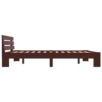 VidaXL Bedframe massief grenenhout donkerbruin 160x200 cm VidaXL Bedframe massief grenenhout donkerbruin 160x200 cm