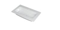 INK Wastafel Faktor polystone centraal met 1 kraangat 80 cm x 45 cm x 1,5 cm Glans wit 3407001 - thumbnail