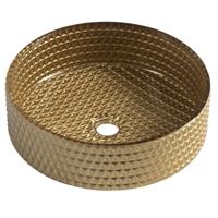 Glazen Waskom Gegraveerd Sapho Maragua 39,5 cm Goud - thumbnail