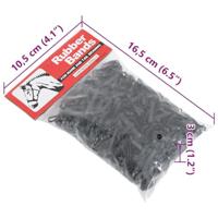 VidaXL Haarelastiekjes paard 500 st silicone zwart - thumbnail