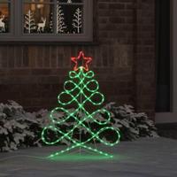 Kerstboomvormige lamp met 144 LED Multikleur 80 x 56 cm PVC - thumbnail