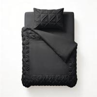 Sleeptime Border Pintuck Zwart 140 x 200/220 cm - thumbnail