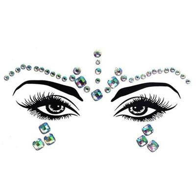 3 PC'S voorhoofd groene Masquerade make-up acryl gezicht sticker stijl: YT-67