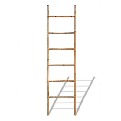 VidaXL Handdoekenladder met 6 sporten bamboe