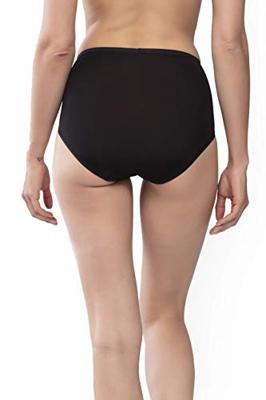 Lights dames tailleslip viscose - Hoog Katoenen dames ondergoed wit en zwart