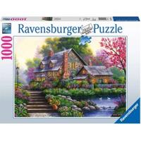 Puzzel ravensburger romantische cottage 1000st - thumbnail