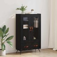 Highboard met lade Zwart Eiken 69,5 x 31 x 115 cm - thumbnail