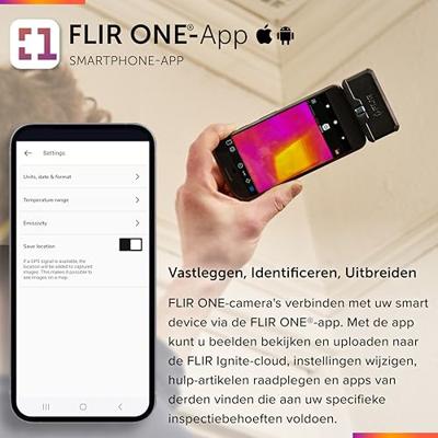 FLIR One FP3IC warmtebeeldcamera Noise equivalent temperature difference (NETD) Zwart 160 x 120 Pixels