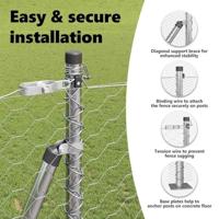 VidaXL Afrasteringspaal zilver 25 x 1,4 m (50 mm gaas) staal - thumbnail