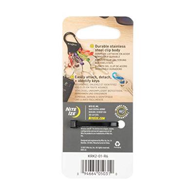 NITE Ize NI-KRK2-01-R6 Sleutelkarabijn Zwart, Bont 1 stuk(s) NITE Ize NI-KRK2-01-R6 Sleutelkarabijn Zwart, Bont 1 stuk(s)