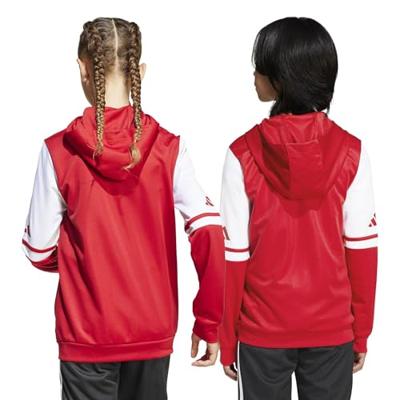 adidas Squadra 25 Hooded Trainingsjack Kids Rood Wit adidas Squadra 25 Hooded Trainingsjack Kids Rood Wit