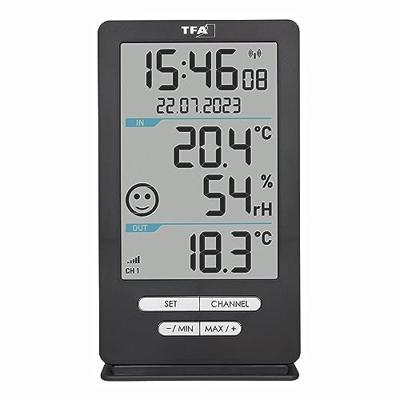 TFA Dostmann Funk-Thermometer XENA HOME 30.3074.10 Draadloze thermometer digitaal Antraciet