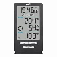 TFA Dostmann Funk-Thermometer XENA HOME 30.3074.10 Draadloze thermometer digitaal Antraciet - thumbnail