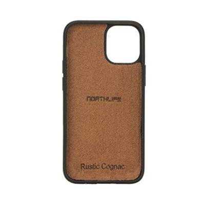 NorthLife - iPhone 12 Mini - Leren Backcover hoes - Cognac