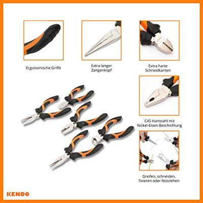 Kendo Kendo mini tangen - set van 5 precisie tangen