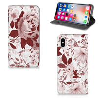 Bookcase Apple iPhone Xs Max Watercolor Flowers - thumbnail