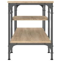 Tv-meubel 121x35x45 cm bewerkt hout en ijzer sonoma eikenkleur - thumbnail