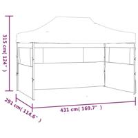 Vouwtent met 3 wanden 3x4,5 m blauw - thumbnail