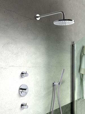 Regendoucheset Inbouw Hotbath Laddy Get Together 20cm Rond Glans Chroom Thermostaatkraan met Handdouche Regendoucheset Inbouw Hotbath Laddy Get Together 20cm Rond Glans Chroom Thermostaatkraan met Handdouche