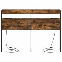 Hoofdbord met plank Gerookt eiken 120 cm Bewerkt hout - thumbnail