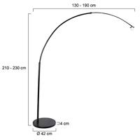Steinhauer Vloerlamp Sparkled light bamboe beige zwart - thumbnail