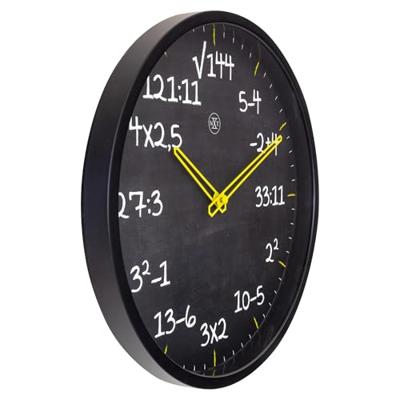 Wandklok 30 cm - Geruisloos - Kunststof - "Wiskunde" Wandklok 30 cm - Geruisloos - Kunststof - "Wiskunde"