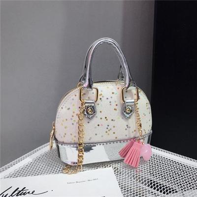 Schattig lederen schoudertas Messenger tas meisjes effen kleur mini zip kleine vierkante zak tote tas (wit)