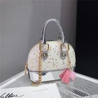 Schattig lederen schoudertas Messenger tas meisjes effen kleur mini zip kleine vierkante zak tote tas (wit) - thumbnail