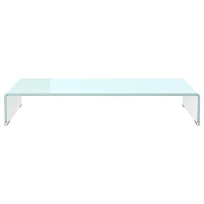 Tv-meubel/monitorverhoger 80x30x13 cm glas groen