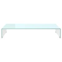Tv-meubel/monitorverhoger 80x30x13 cm glas groen - thumbnail