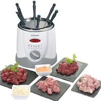 Bomann FFR 1290 Fondue-friteuse 1 l 840 W Met handmatige temperatuursinstelling Wit, Grijs - thumbnail