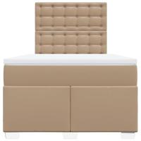 Boxspring met matras kunstleer cappuccinokleurig 120x190 cm - thumbnail