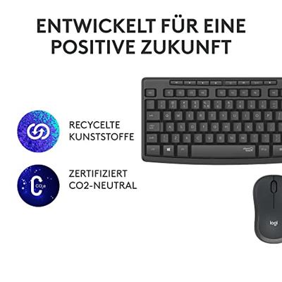 MK295 Silent - Toetsenbord en muis set - draadloos - 2.4 GHz - QWERTZ - Duits - grafiet
