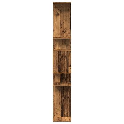 Boekenkast 92x29x188 cm bewerkt hout oud houtkleurig
