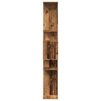 Boekenkast 92x29x188 cm bewerkt hout oud houtkleurig - thumbnail