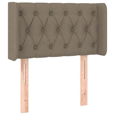 Hoofdbord met randen 83x16x78/88 cm stof taupe