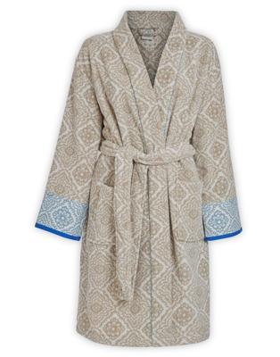 Pip Studio Pip Studio Jacquard Check Badjas - Khaki S