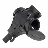 Plug-in basis Kopp 2p+t Zwart 250 V Met deksel - thumbnail