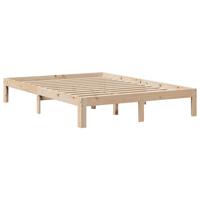 Bed met boekenkast zonder matras massief grenenhout 160x200 cm - thumbnail