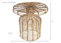 Bijzettafel DKD Home Decor Natuurlijk 48 x 48 x 45 cm - thumbnail