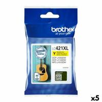 Originele inktcartridge Brother LC421XL Geel (5 Stuks) - thumbnail