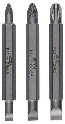 Bosch Accessoires 3-delige dubbelbitset S 1,2x6,5, S 0,6x4,5, S 0,8x5,5; PZ1, PZ2, PZ3; 60 mm 3st - 2607001747 Bosch Accessoires 3-delige dubbelbitset S 1,2x6,5, S 0,6x4,5, S 0,8x5,5; PZ1, PZ2, PZ3; 60 mm 3st - 2607001747