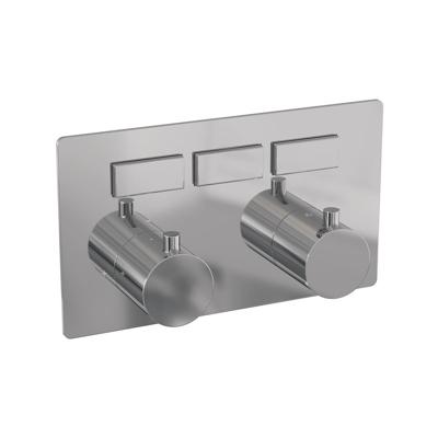 Brauer Chrome Edition - 3 Weg - Inbouwthermostaat - Drukknoppen - In/afbouwdelen - Chroom