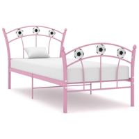 Bedframe met voetbaldesign metaal roze 90x200 cm - thumbnail