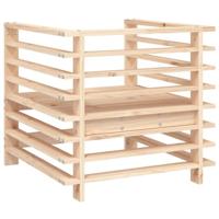 Tuinstoelen 2 st massief grenenhout - thumbnail